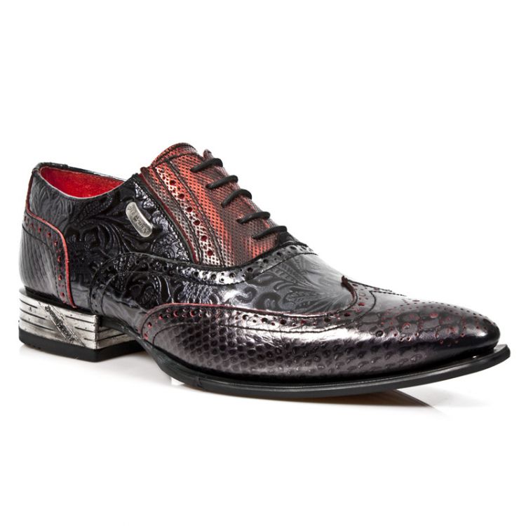  M.NW136-C4 PITON NEGRO GRAFITO REVESS ROJO DRAMA CHAROL NEGR New Rock M.NW136-C4  3