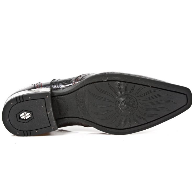  M.NW136-C4 PITON NEGRO GRAFITO REVESS ROJO DRAMA CHAROL NEGR New Rock M.NW136-C4  7