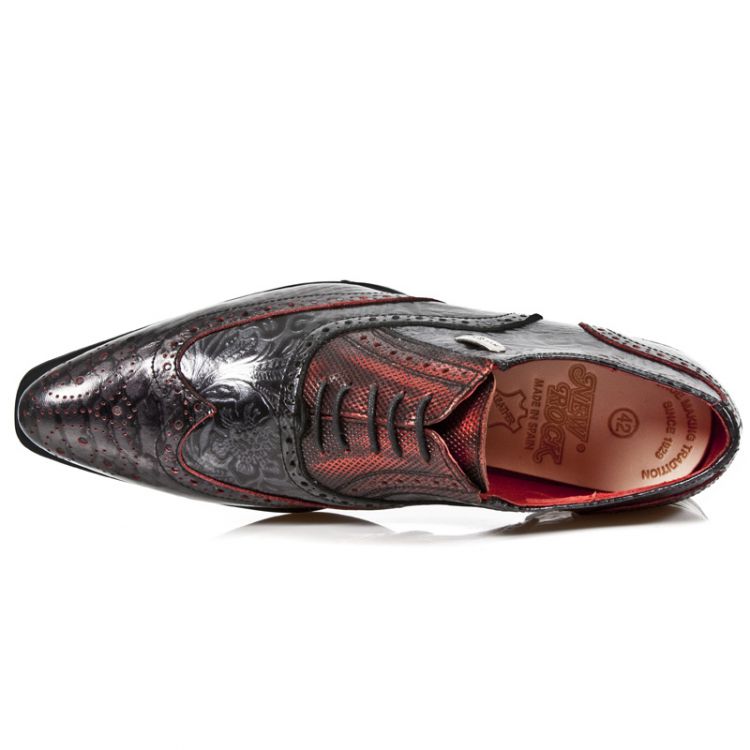  M.NW136-C4 PITON NEGRO GRAFITO REVESS ROJO DRAMA CHAROL NEGR New Rock M.NW136-C4  8