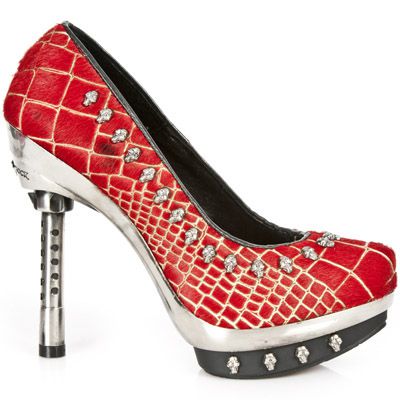 Туфли M.PUNK043-C6 PELO COCO ROJO VIVO NEGRO PL PUNK CAL CANYON New Rock M.PUNK043-C6 Изображение 1