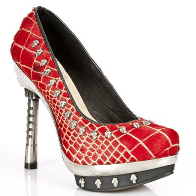 Туфли M.PUNK043-C6 PELO COCO ROJO VIVO NEGRO PL PUNK CAL CANYON New Rock M.PUNK043-C6 Изображение 3
