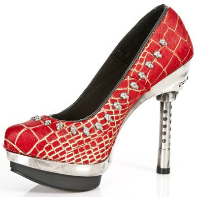 Туфли M.PUNK043-C6 PELO COCO ROJO VIVO NEGRO PL PUNK CAL CANYON New Rock M.PUNK043-C6 Изображение 5