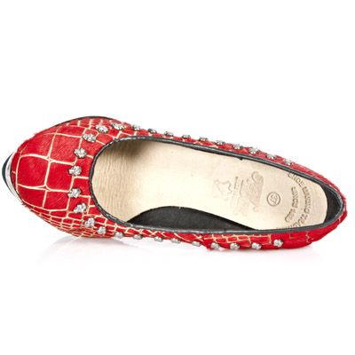 Туфли M.PUNK043-C6 PELO COCO ROJO VIVO NEGRO PL PUNK CAL CANYON New Rock M.PUNK043-C6 Изображение 8
