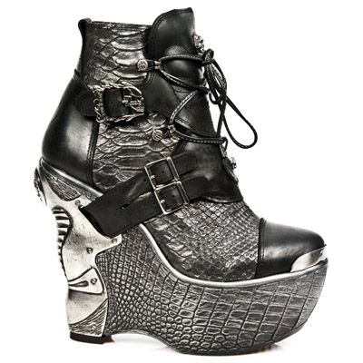  M.PZ001-C3 ITALI NEGRO PITON GRIS PLATA PL PANZER PLATA T AC New Rock M.PZ001-C3  1