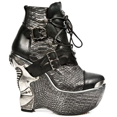 M.PZ001-C3 ITALI NEGRO PITON GRIS PLATA PL PANZER PLATA T AC New Rock M.PZ001-C3  2