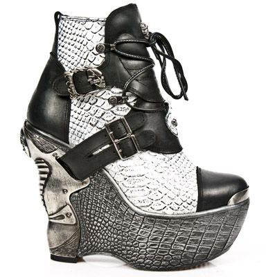  M.PZ001-C5 ITALI NEGRO PITON BLANCO PLATA PL PANZER PLATA AC New Rock M.PZ001-C5  1