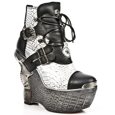  M.PZ001-C5 ITALI NEGRO PITON BLANCO PLATA PL PANZER PLATA AC New Rock M.PZ001-C5  3
