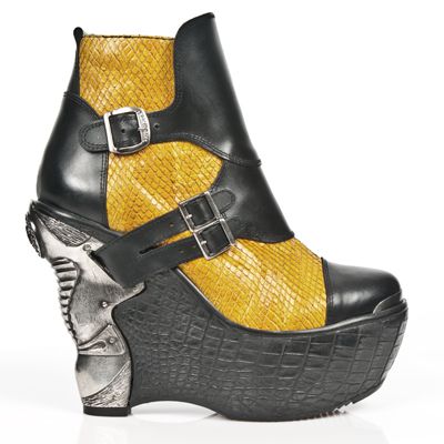  M.PZ001-L1 ANTIK NEGRO SERPIENTE MATRIX AMARILLO PL PANZER New Rock M.PZ001-L1  2
