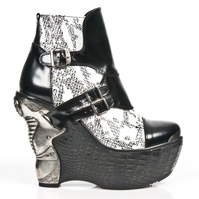  M.PZ001-L2 CHAROL NEGRO PITON BLANCO NEGRO PL PANZER NEGRO T New Rock M.PZ001-L2  2