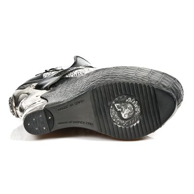  M.PZ001-L2 CHAROL NEGRO PITON BLANCO NEGRO PL PANZER NEGRO T New Rock M.PZ001-L2  7