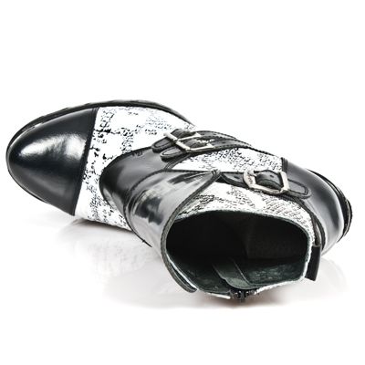  M.PZ001-L2 CHAROL NEGRO PITON BLANCO NEGRO PL PANZER NEGRO T New Rock M.PZ001-L2  8