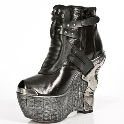  M.PZ008-C1 NOMADA ITALI NEGRO PL PANZER PLATA TACON ACERO New Rock M.PZ008-C1  5