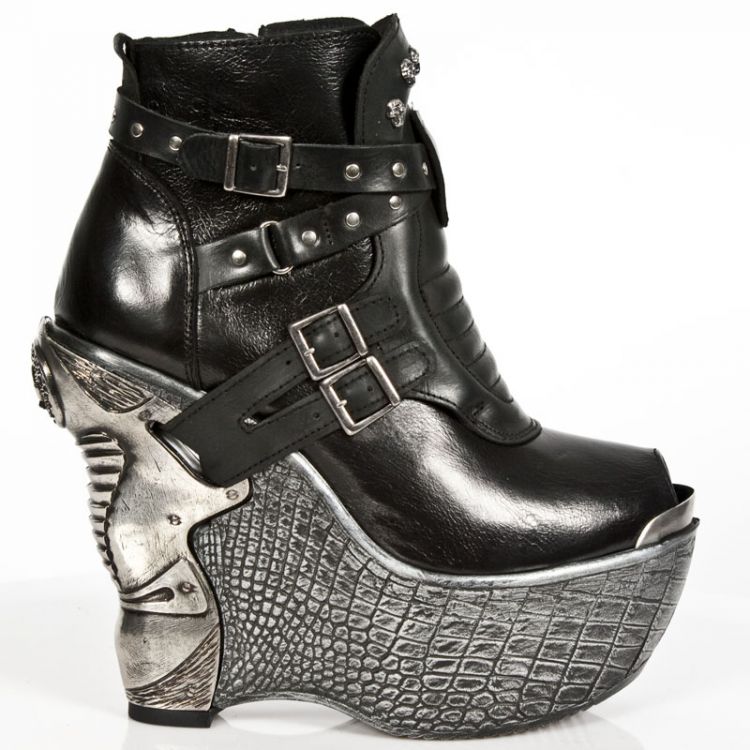  M.PZ008-R1 NOMADA ITALI NEGRO PL PANZER PLATA TACON ACERO New Rock M.PZ008-R1  2
