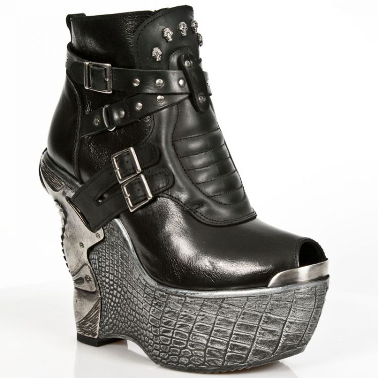  M.PZ008-R1 NOMADA ITALI NEGRO PL PANZER PLATA TACON ACERO New Rock M.PZ008-R1  3