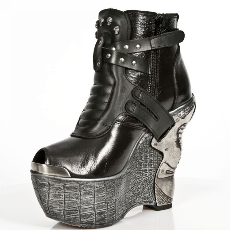  M.PZ008-R1 NOMADA ITALI NEGRO PL PANZER PLATA TACON ACERO New Rock M.PZ008-R1  5