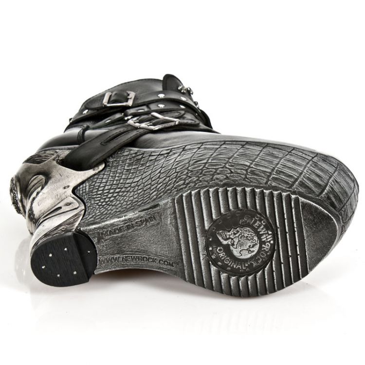  M.PZ008-R1 NOMADA ITALI NEGRO PL PANZER PLATA TACON ACERO New Rock M.PZ008-R1  7