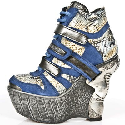 M.PZ010-C4 VELOUR AZAFATA PITON DIAMANTE AZUL PULIK AC PANZE New Rock M.PZ010-C4  2