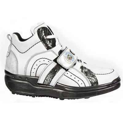  M.RK005-C6 NAPA BLANCA CHAROL STUCO BL PITON PLISADO NEGRO New Rock M.RK005-C6  1
