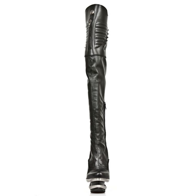  M.ROCK080-C1 ITALI NEGRO NAPA ELASTICA NEGRA PL ACERO LISO T New Rock M.ROCK080-C1  4