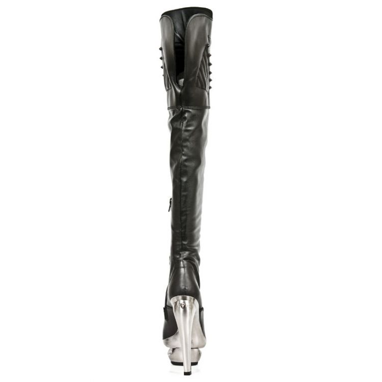  M.ROCK080-C1 ITALI NEGRO NAPA ELASTICA NEGRA PL ACERO LISO T New Rock M.ROCK080-C1  6