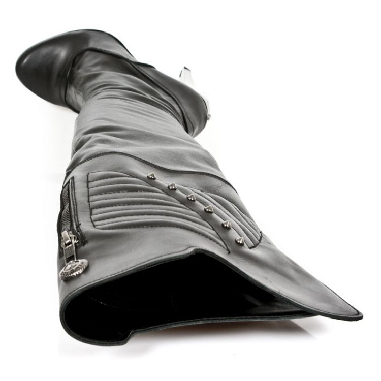  M.ROCK080-C1 ITALI NEGRO NAPA ELASTICA NEGRA PL ACERO LISO T New Rock M.ROCK080-C1  8