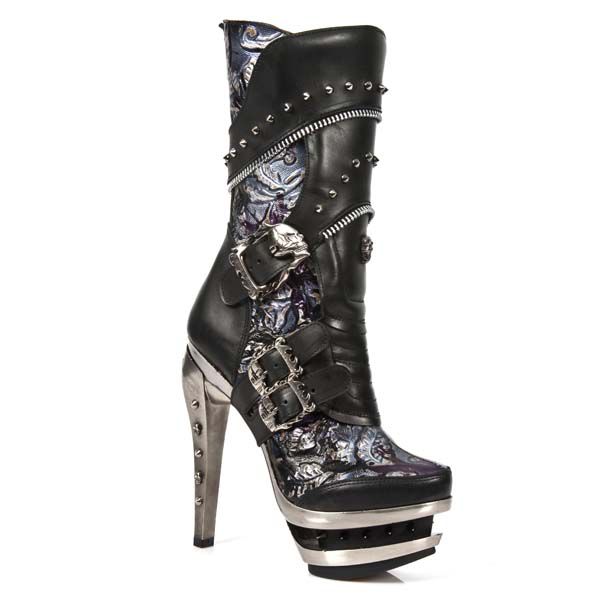  M.ROCK203-C1 ITALI NEGRO VINTAGE FLOWER LILA ROCK ACERO New Rock M.ROCK203-C1  3