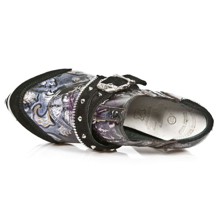  M.ROCK204-R1 VELOUR NEGRO VINTAGE FLOWER LILA ROCK ACERO New Rock M.ROCK204-R1  8
