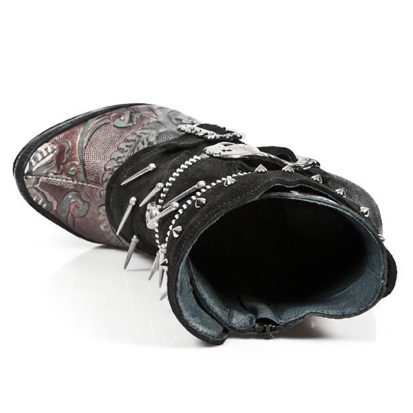  M.ROCK210-C1 VELOUR NEGRO VINTAGE FLOWER ROJO ROCK ACERO New Rock M.ROCK210-C1  8