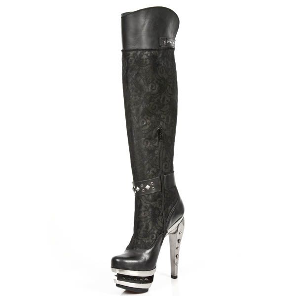  M.ROCK216-C1 ITALI NEGRO NAPA NEGRO ENCAJE 54 ROCK ACERO New Rock M.ROCK216-C1  5