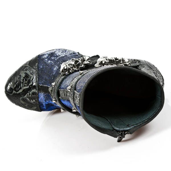  M.ROCK217-C5 VINTAGE FLOWER NEGRO CYBERTEX AZUL ROCK ACERO New Rock M.ROCK217-C5  8