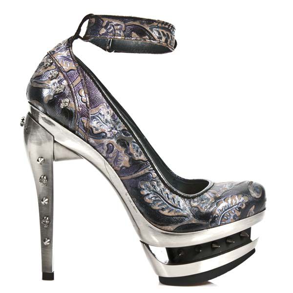  M.ROCK223-C3 VINTAGE FLOWER LILA PIEL VIVO NEGRO ROCK ACERO New Rock M.ROCK223-C3  1