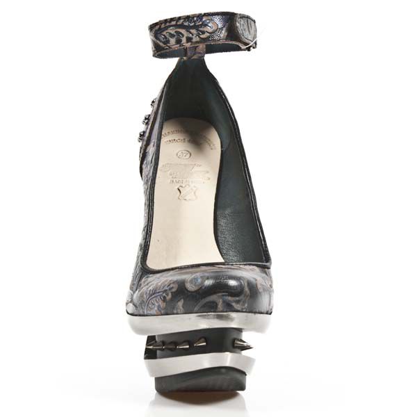  M.ROCK223-C3 VINTAGE FLOWER LILA PIEL VIVO NEGRO ROCK ACERO New Rock M.ROCK223-C3  4