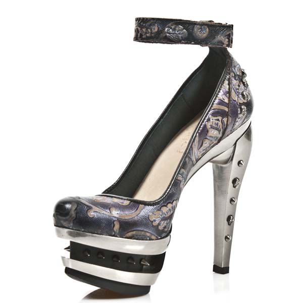  M.ROCK223-C3 VINTAGE FLOWER LILA PIEL VIVO NEGRO ROCK ACERO New Rock M.ROCK223-C3  5
