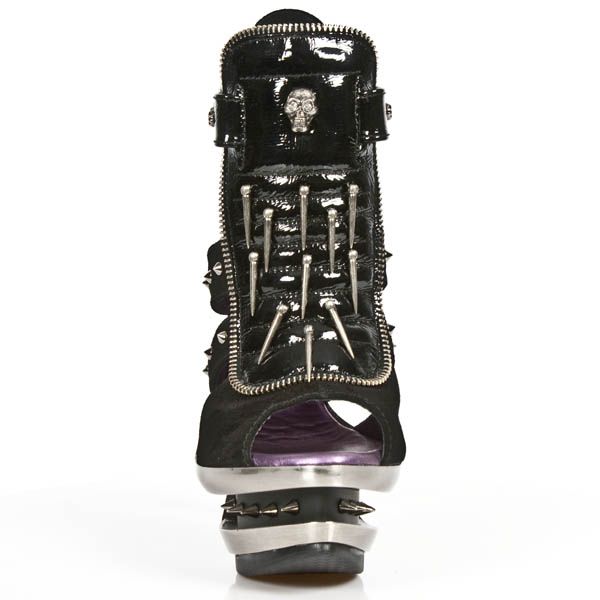  M.ROCKS302-C1 VELOUR NEGRO CHAROL ARRUGADO NEGRO ROCK ACERO New Rock M.ROCKS302-C1  5