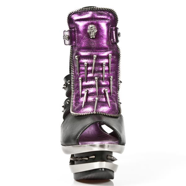  M.ROCKS302-C4 ITALI NEGRO BOX FUCSIA METAL ROCK ACERO New Rock M.ROCKS302-C4  4