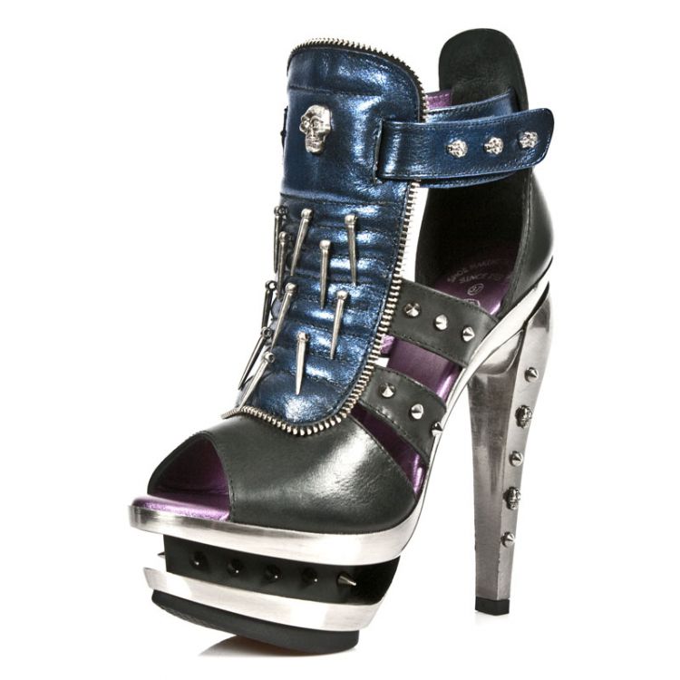  M.ROCKS302-R3 ITALI NEGRO BOX AZUL METAL ROCKS ACERO New Rock M.ROCKS302-R3  3