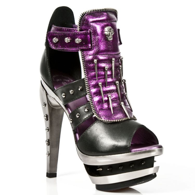  M.ROCKS302-R4 ITALI NEGRO BOX FUCSIA METAL ROCK ACERO New Rock M.ROCKS302-R4  3