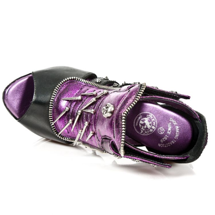  M.ROCKS302-R4 ITALI NEGRO BOX FUCSIA METAL ROCK ACERO New Rock M.ROCKS302-R4  8