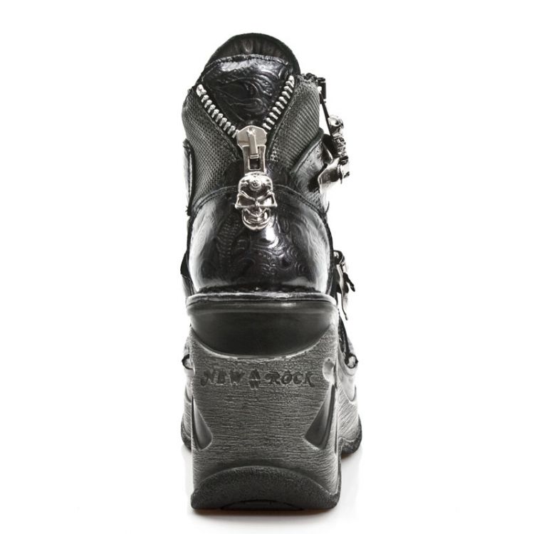  M.SP0003-C2 DRAMA CHAROL NEGRO BOX PLANE DIAMANTE GRABADO NE New Rock M.SP0003-C2  6