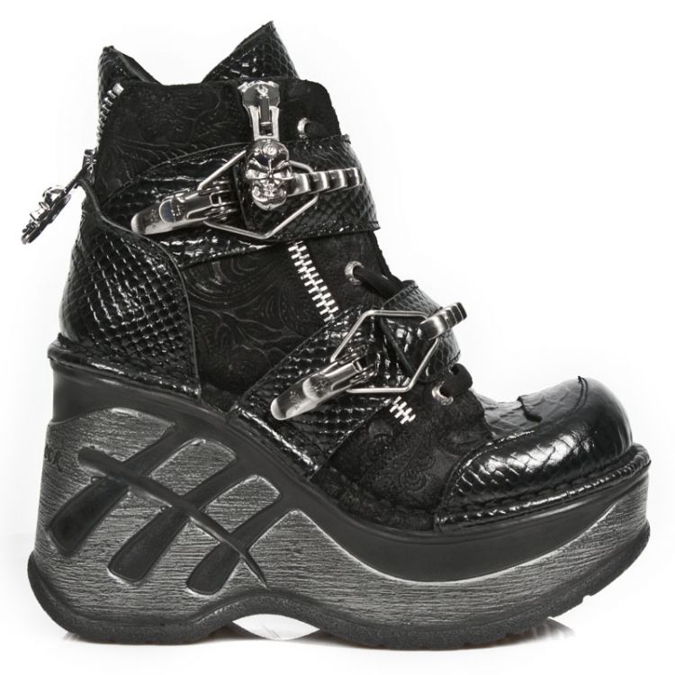  M.SP0003-C6 PITON LUX NEGRO DRAMA ANTE NEGRO NEO CU&#209;A SPORT New Rock M.SP0003-C6  1