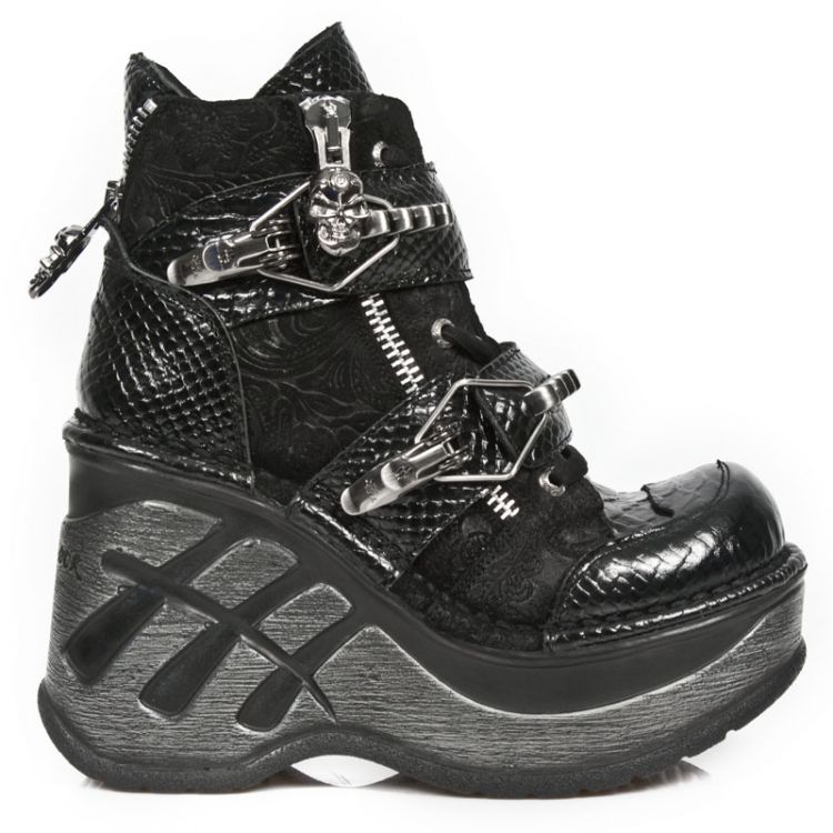  M.SP0003-C6 PITON LUX NEGRO DRAMA ANTE NEGRO NEO CU&#209;A SPORT New Rock M.SP0003-C6  2