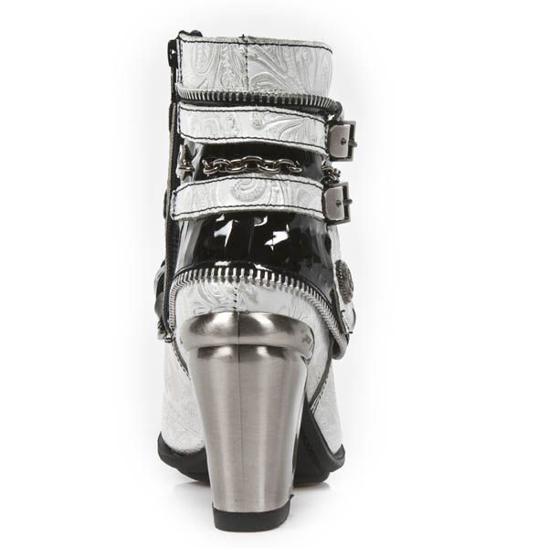  M.TX002-C10 VINTAGE FLOWER BLANCO PLATA CHAROL NEGRO TEXAS N New Rock M.TX002-C10  6