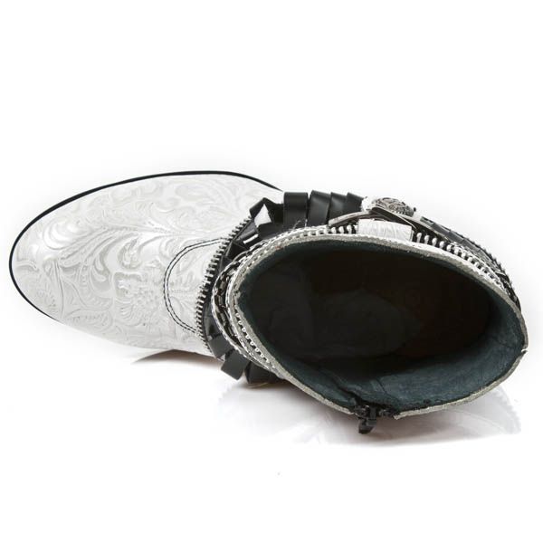  M.TX002-C10 VINTAGE FLOWER BLANCO PLATA CHAROL NEGRO TEXAS N New Rock M.TX002-C10  8