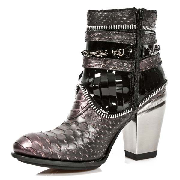  M.TX002-C3 SERPENTE MAKI LILA CHAROL NEGRO TEXAS NEGRO TACON New Rock M.TX002-C3  5