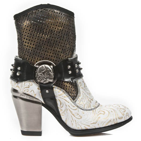  M.TX005-C4 VINTAGE FLOWER BLANCO ORO ANTIK NEGRO BOX OROMANE New Rock M.TX005-C4  2