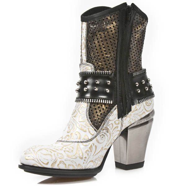  M.TX005-C4 VINTAGE FLOWER BLANCO ORO ANTIK NEGRO BOX OROMANE New Rock M.TX005-C4  5