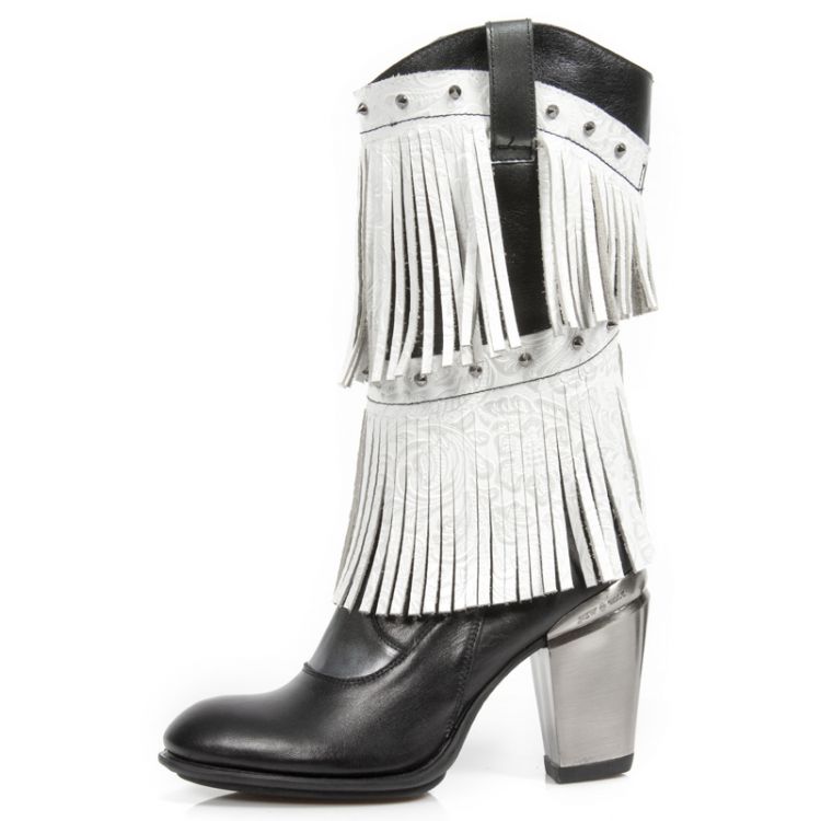  M.TX006-C1 NOMADA NEGRO PULIK ACERO VINTAGE FLOWER BLANCO PL New Rock M.TX006-C1  2