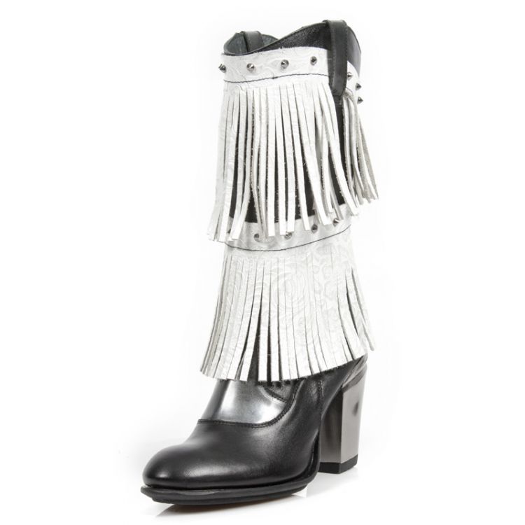  M.TX006-C1 NOMADA NEGRO PULIK ACERO VINTAGE FLOWER BLANCO PL New Rock M.TX006-C1  3
