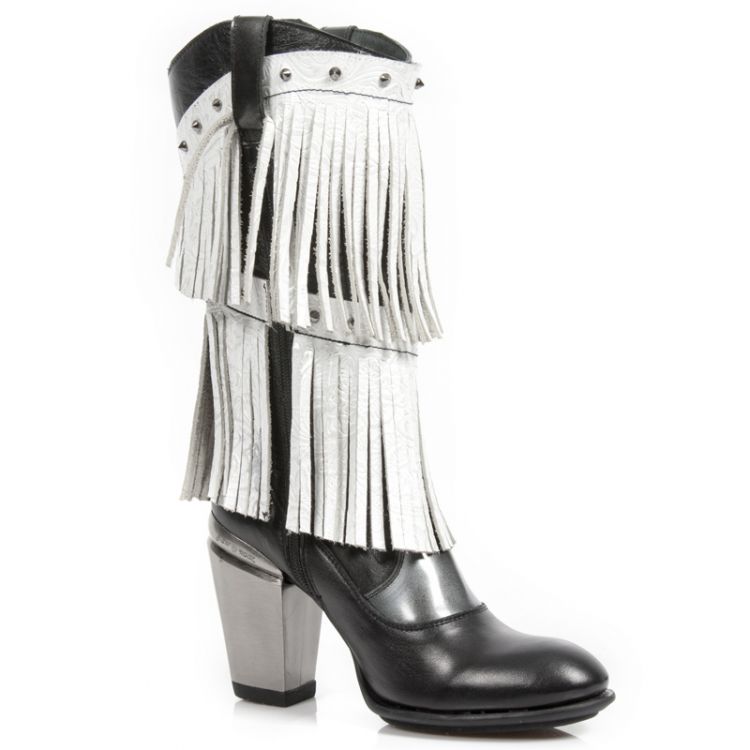  M.TX006-C1 NOMADA NEGRO PULIK ACERO VINTAGE FLOWER BLANCO PL New Rock M.TX006-C1  5