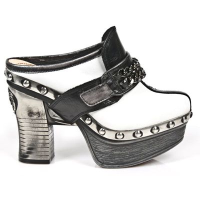  M.Z002-C11 NOMADA NEGRO NAPA BLANCA BOX PLANE PL ZUECO NEGRO New Rock M.Z002-C11  2